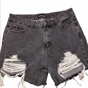 Dolls Kill Momokrom size UK 10 distressed shorts